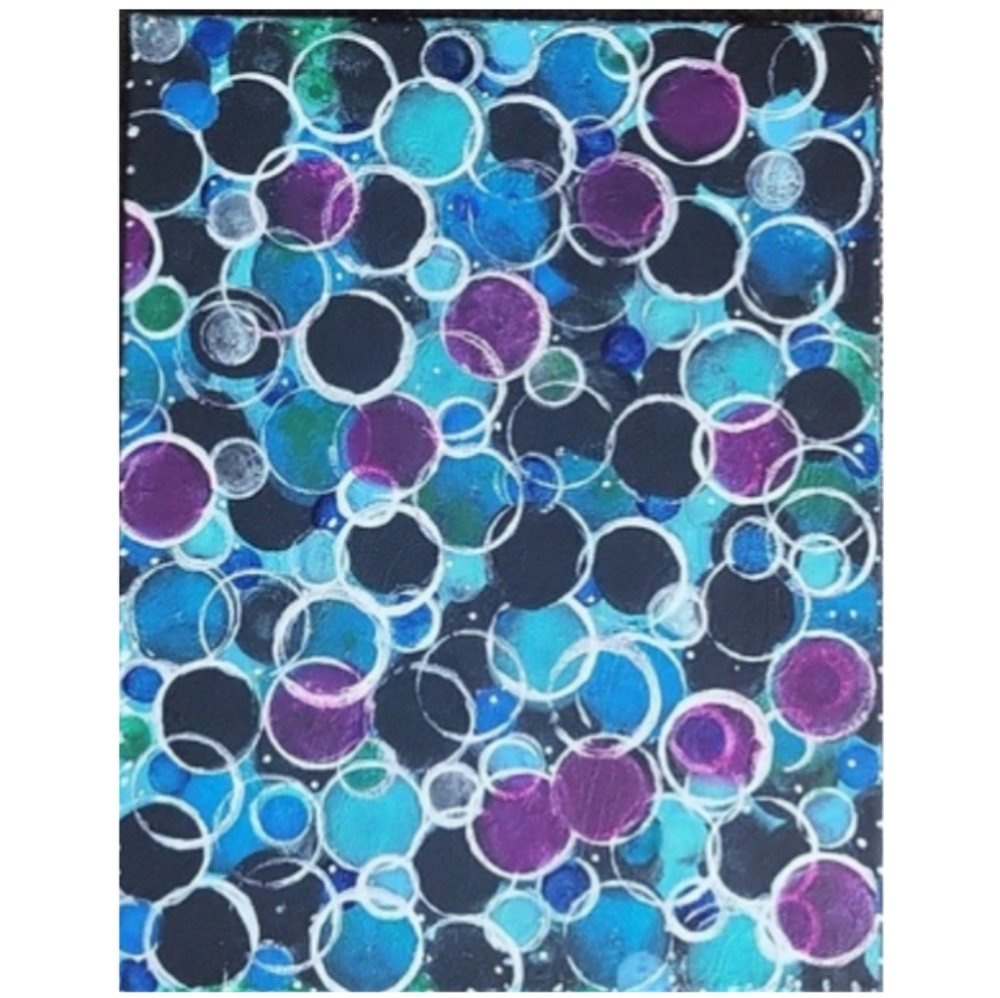Hand Crafted Textured Abstract Design 11x14 Inches Canvas Painting - Picture 2 of 4
